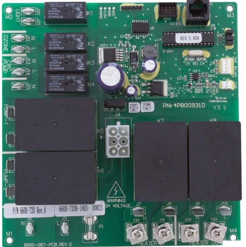 6600-720 Sundance® Jacuzzi Circuit Board without Circ Pump