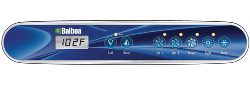 53392 Balboa ® Control Panel, ML550, 2 Pump + Blr/3P, 7-Btn