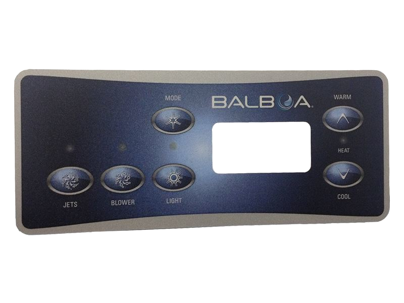 10328 Balboa ® Topside Control Overlay, 6-Button, STD Panel, LCD