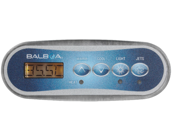 57283 Balboa ® Control Panel, TP200W, 1 Pump w/Overlay