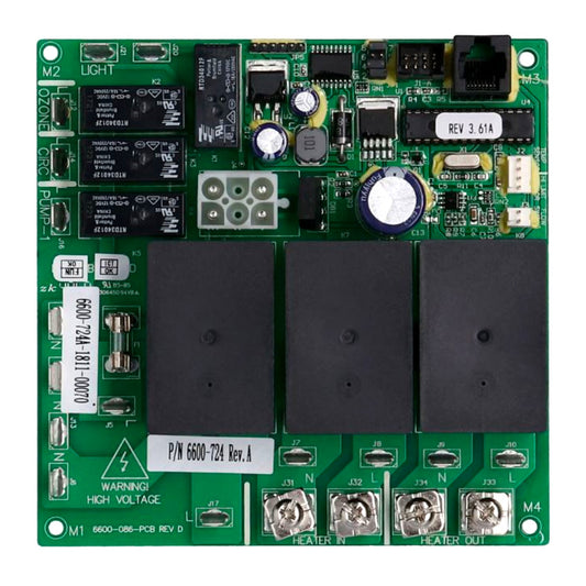 6600-724 Jacuzzi/Sundance ® Circuit Board, 3.57+, LX-10 (With Circ.)