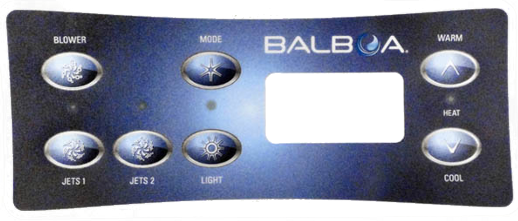 10430 Balboa ® Overlay for Standard Panel, LCD (2 Pumps, Bower, Light)