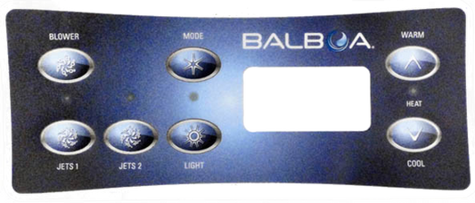 10430 Balboa ® Overlay for Standard Panel, LCD (2 Pumps, Bower, Light)
