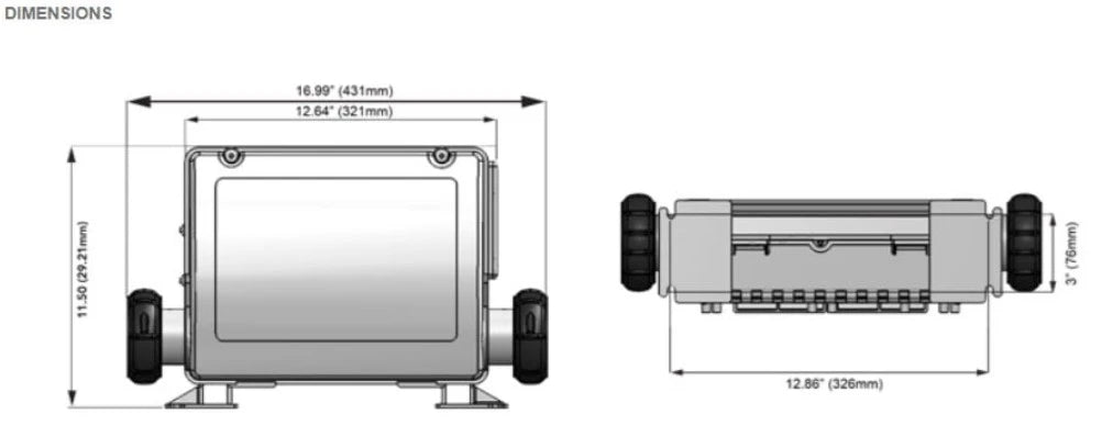 G6406 BP7 Balboa® Topside Control 4.0 kW, Control Box Bundle With TP600