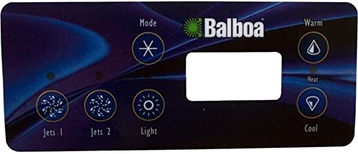 10402 Balboa® Overlay, Standard panel LCD (2 pumps, no blower, light)