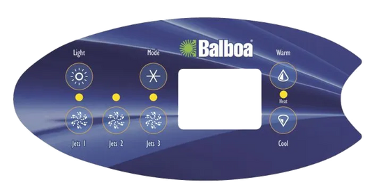 11957 Balboa® Topside Overlay, 7-Button (3 Jets), VL702S, LCD