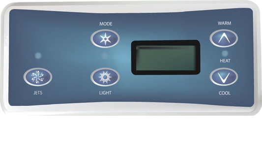10429 Balboa ® Topside Control Overlay, 5-Button STD Panel, LCD