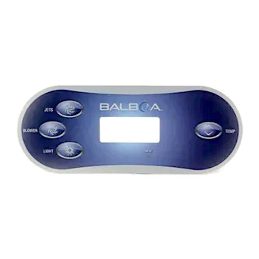 11946 Balboa ® Topside Control Overlay, VL406T, Oval, 4-Button (Jet-Blower- Light-Temp) | 55413